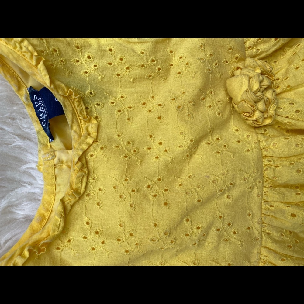 Chaps Ralph Lauren, sunny yellow lines dress